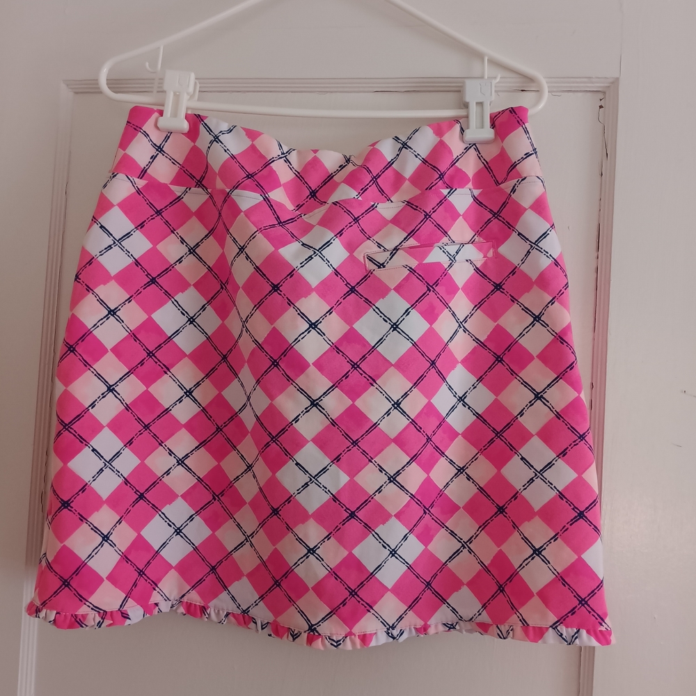 Lilly Pulitzer Pink Plaid Women's Skirt